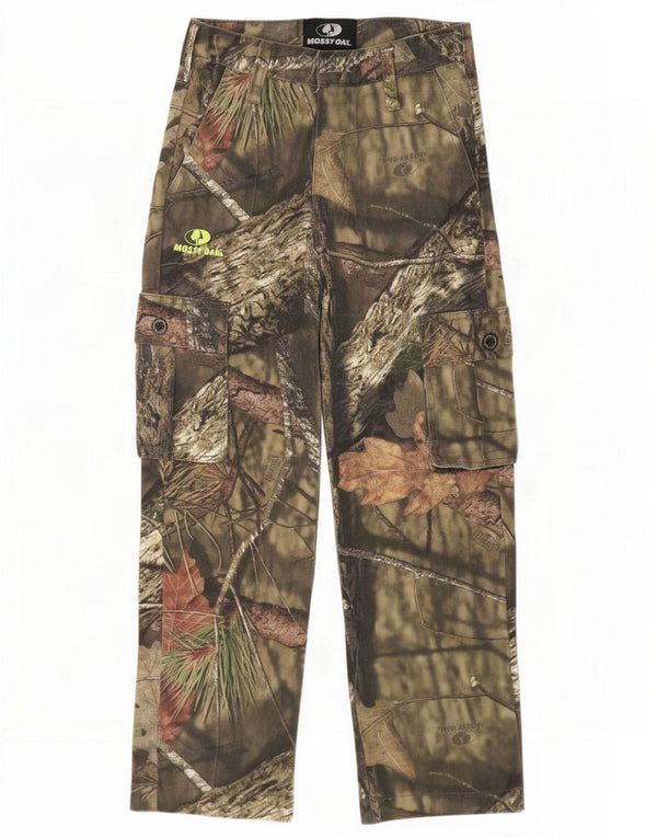 Mossy Oak Boys Cargo Bukser 10-11 år Large W26 L25 Khaki Camouflage