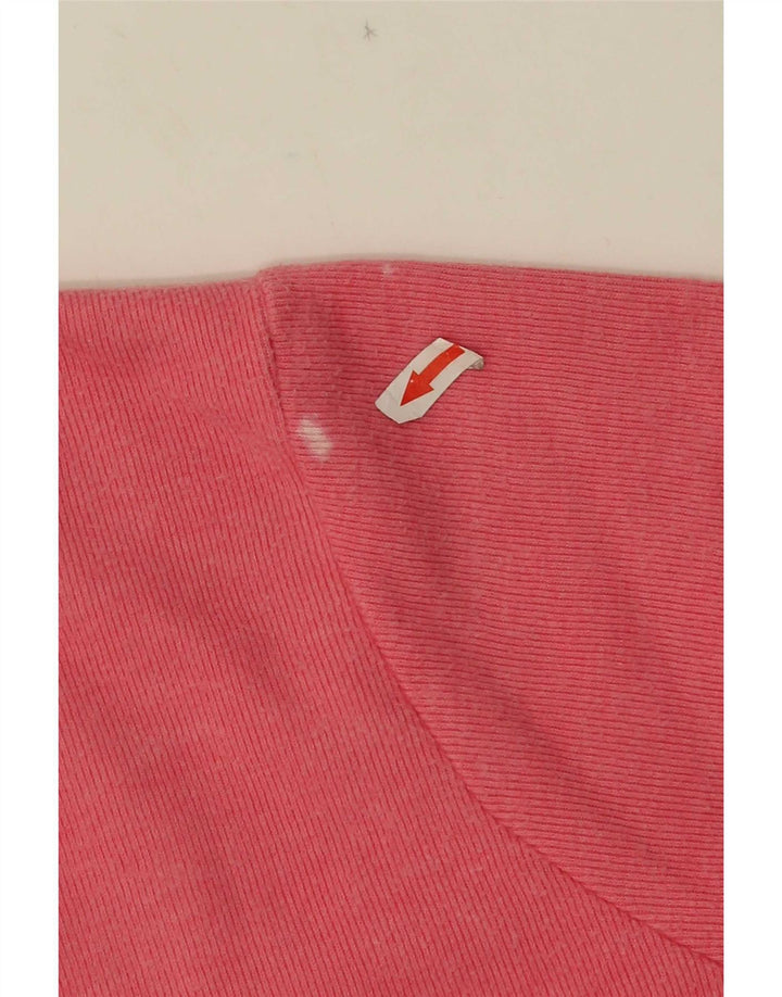 Zara Dame Oversized Top Langærmet UK 16 Large Pink Bomuld