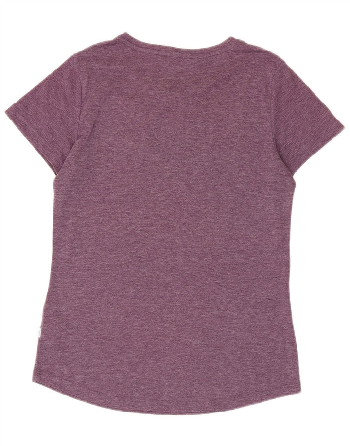 Puma Grafisk T-Shirt Top UK 12 Medium Lilla Polyester