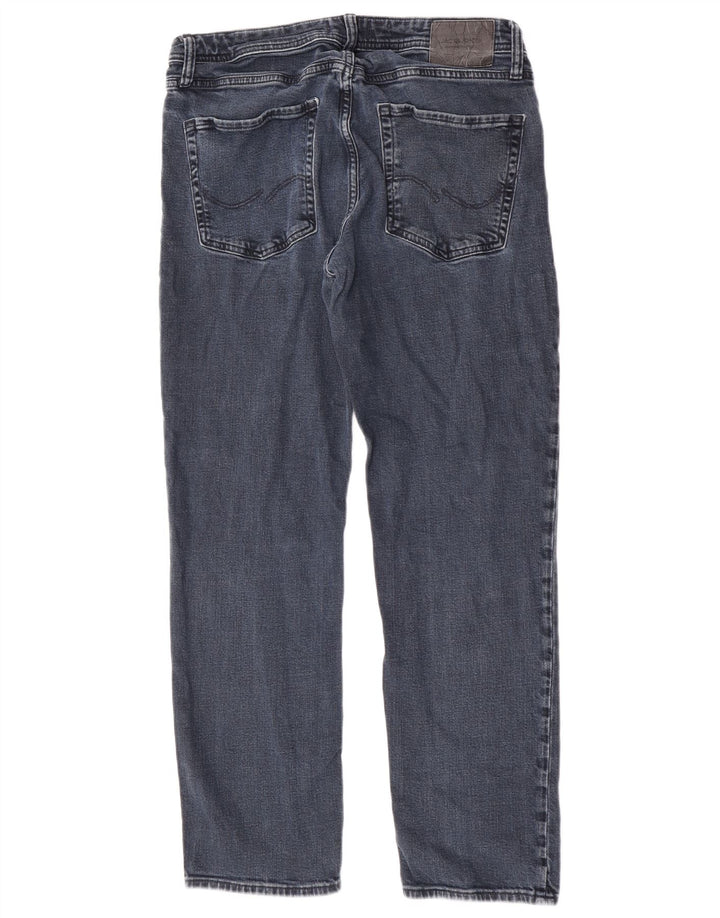 Jack & Jones Herre Clark Regular Straight Jeans W34 L29 Blue Cotton