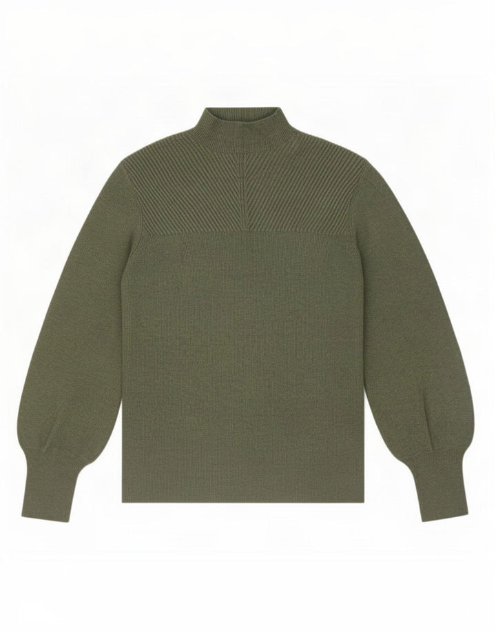 Marks & Spencer Dame Turtle Neck Jumper Sweater UK 14 Medium Green