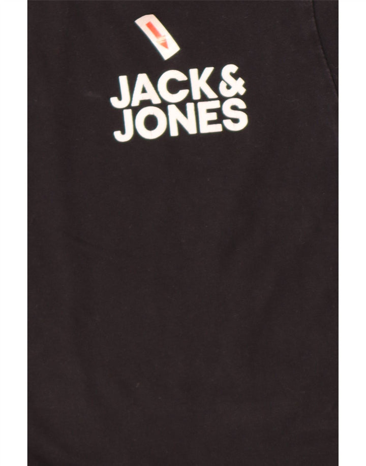 Jack & Jones Dame T-Shirt Top UK 12 Medium Sort Bomuld