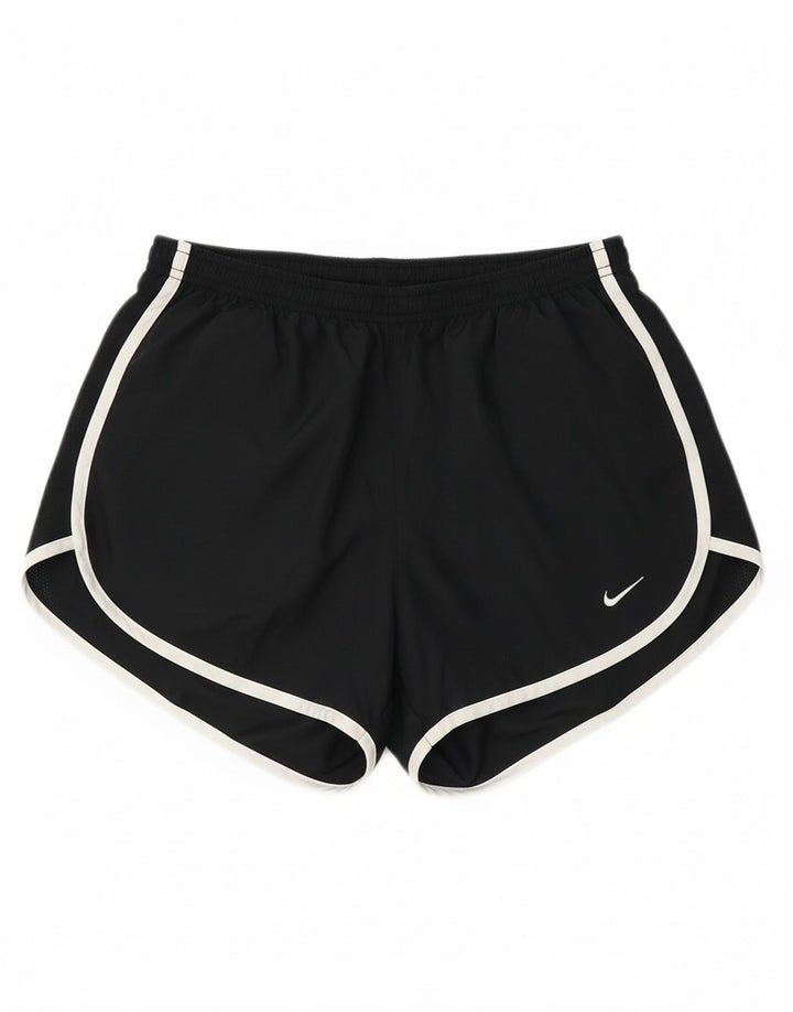 NIKE Womens Dri Fit Sport Shorts UK 14 Medium  Black Polyester
