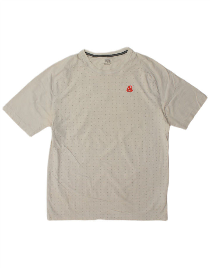 Nike T-shirt top mellem hvid plettet bomuld til mænd