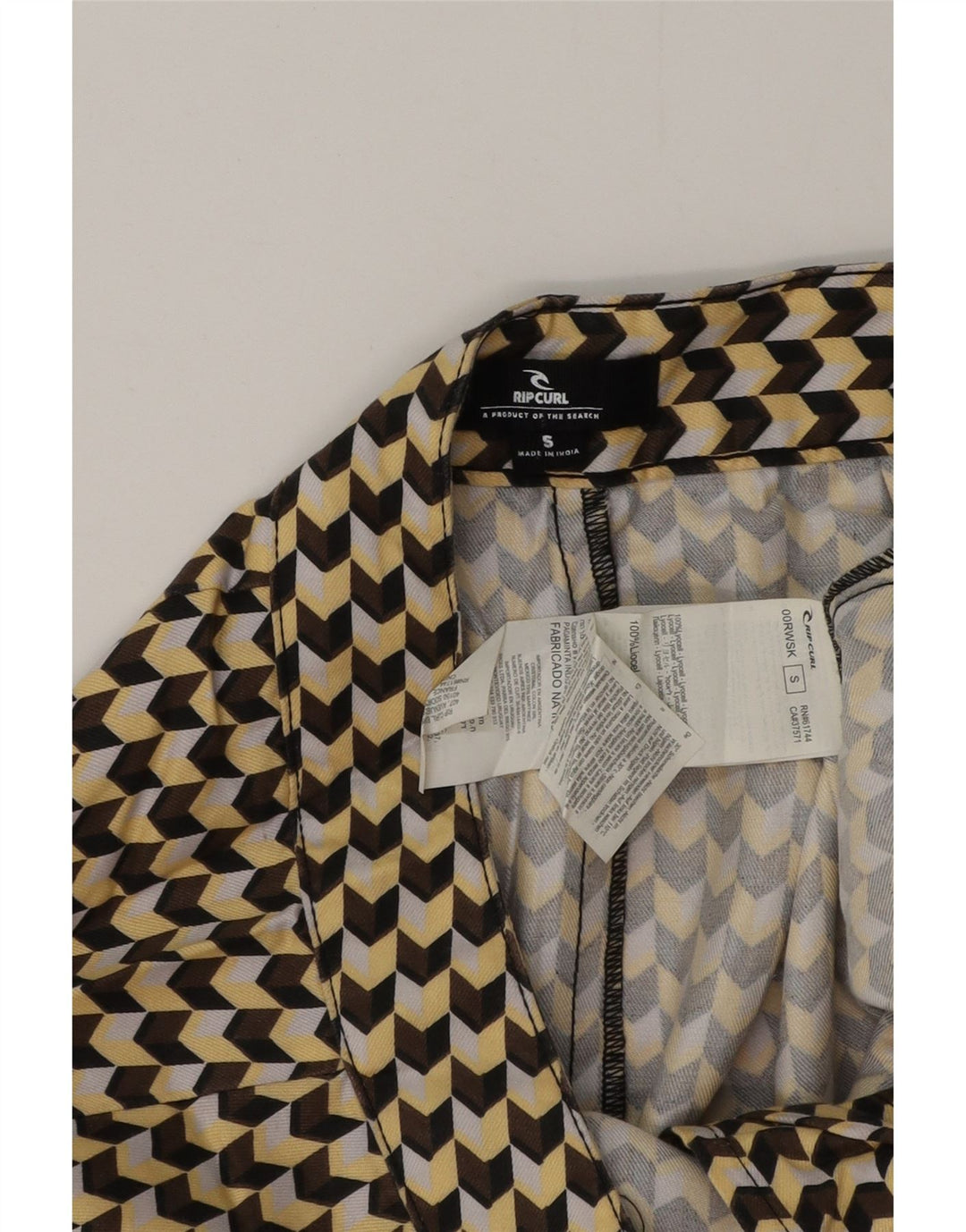 Rip Curl Dame Mini-nederdel Small W28 Multicolored Geometric Lyocell