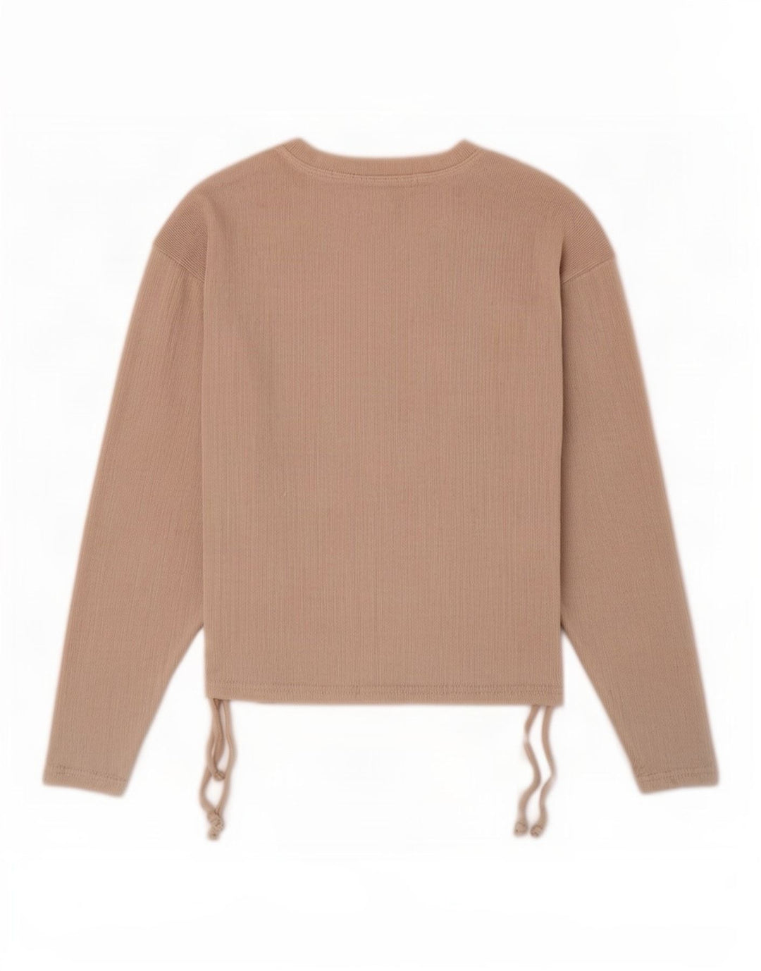 Zara Dame Top Langærmet UK 10 Small Beige Polyester