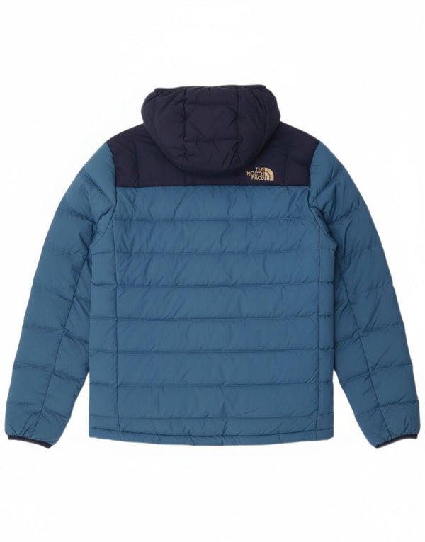 The North Face Herre hættepolstret jakke UK 36 Small Blue Colourblock Nylon