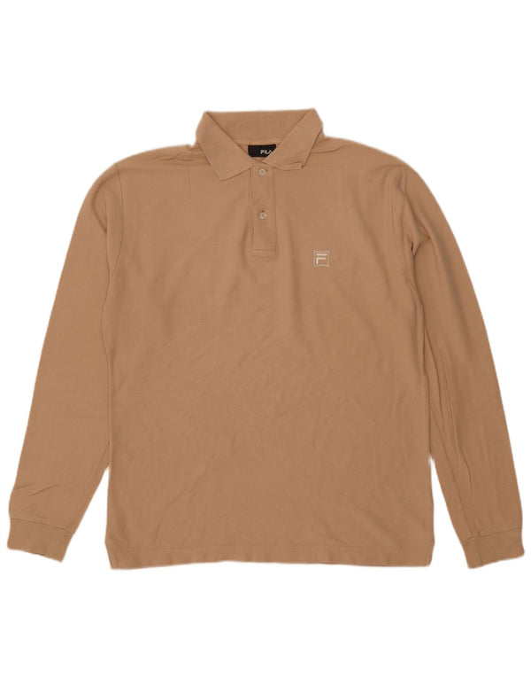 Fila Langærmet Polo Shirt til mænd Medium Beige Bomuld
