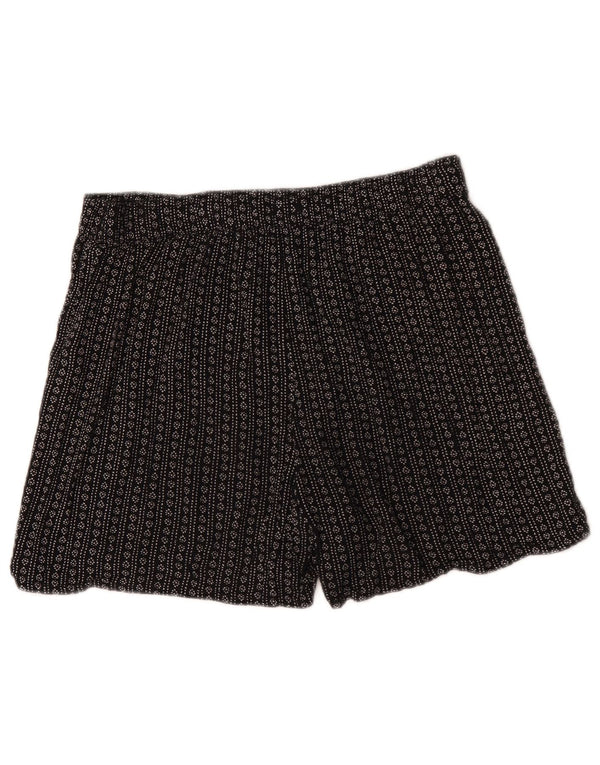 Marks & Spencer Shorts med abstrakt mønster til kvinder UK 12 Medium W34 Sort
