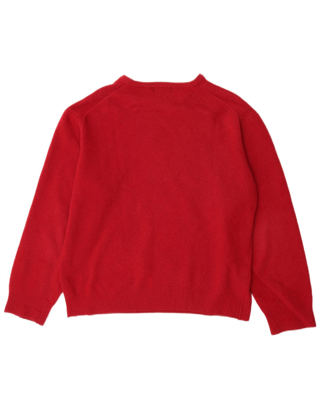Kappa Herre Boat Neck Jumper Sweater Stor rød lammeuld