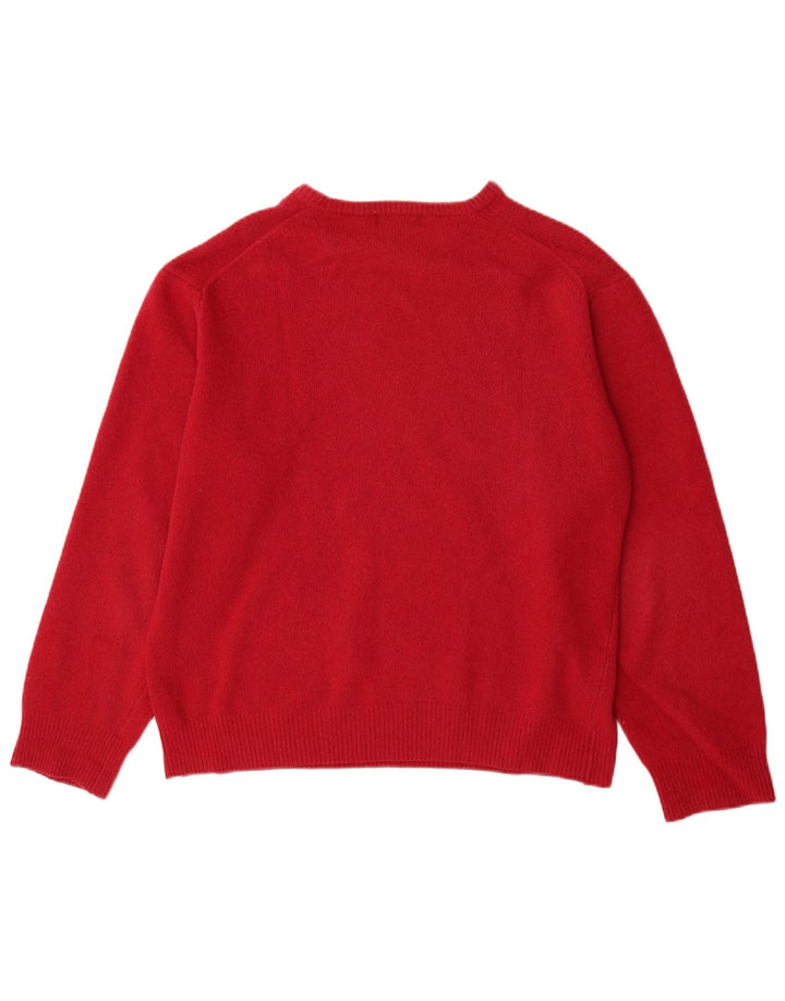 Kappa Herre Boat Neck Jumper Sweater Stor rød lammeuld