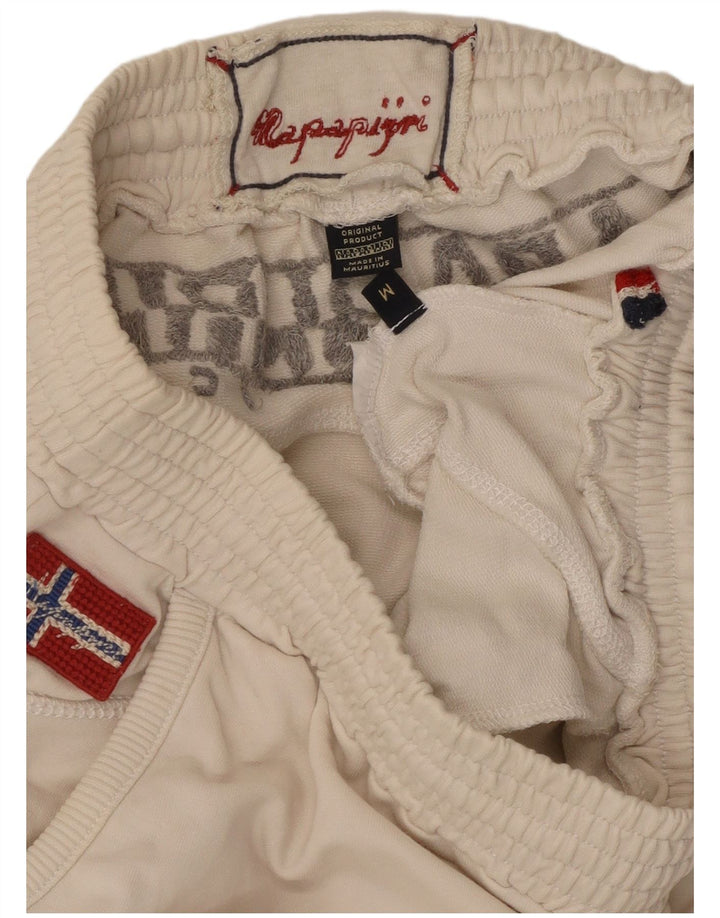 NAPAPIJRI Grafisk træningsdragtbukser til kvinder Joggers UK 12 Medium White