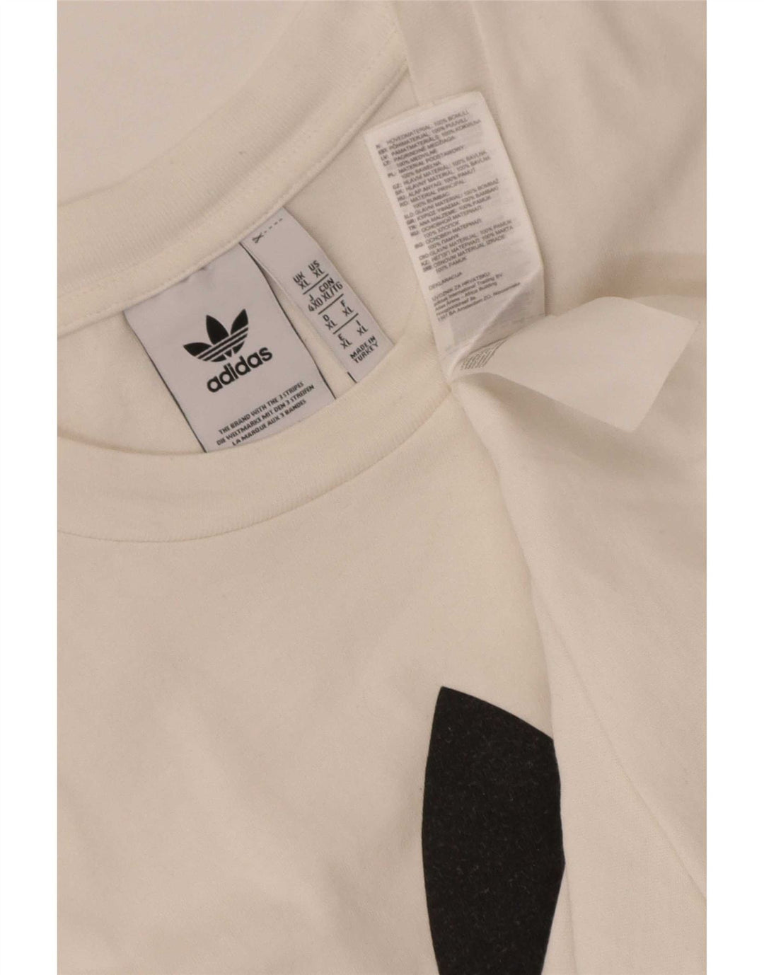 Adidas Grafisk T-shirt top til mænd XL Hvid bomuld
