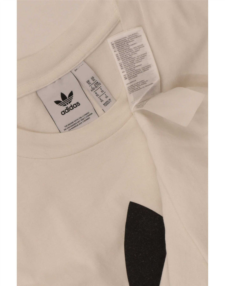 Adidas Grafisk T-shirt top til mænd XL Hvid bomuld