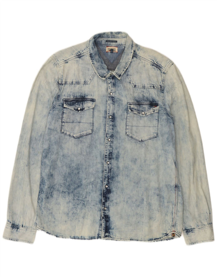 Tommy Hilfiger Herre Denim Shirt XL Blå Bomuld