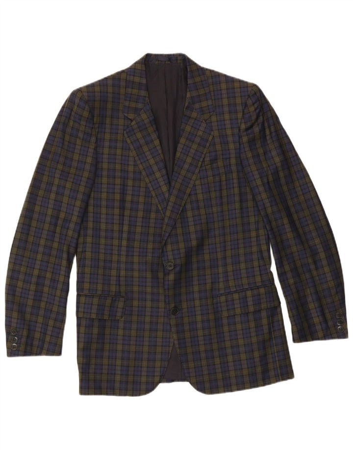 Cantarelli Herre Loro Piana 2-knaps blazerjakke IT 48 Medium Blue Check