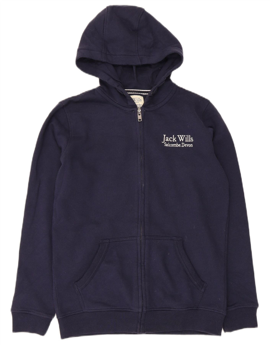 Jack Wills drenge Salcombe Devon hættetrøje med lynlås 12-13 år marineblå