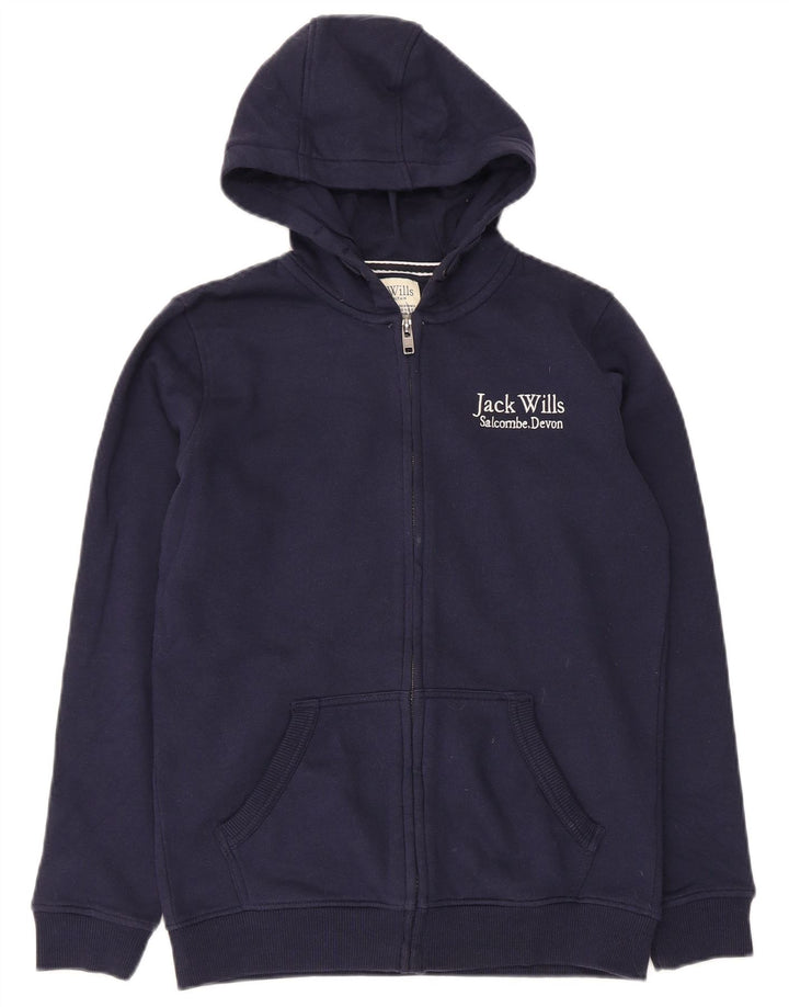 Jack Wills drenge Salcombe Devon hættetrøje med lynlås 12-13 år marineblå