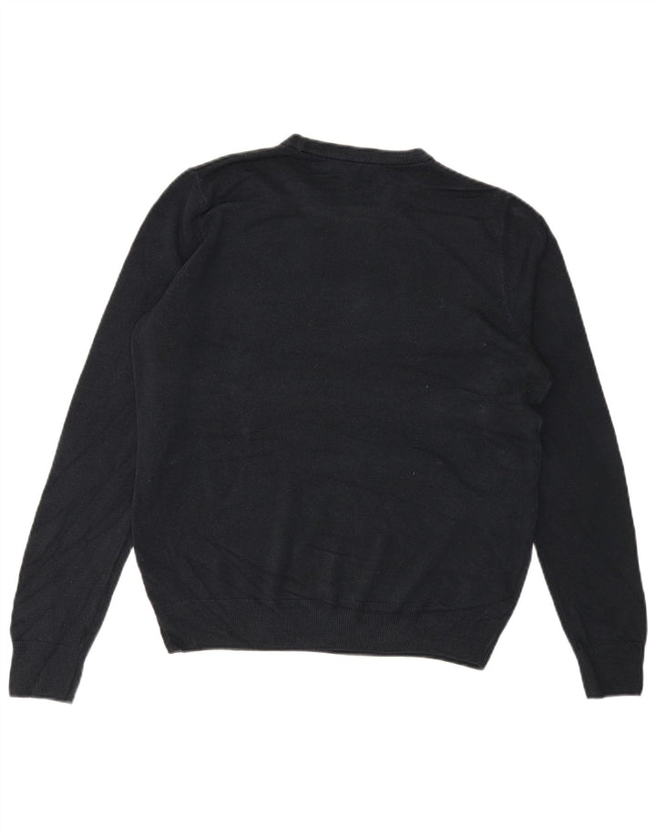MARKS & SPENCER Herre sweater med rund hals, medium marineblå akryl