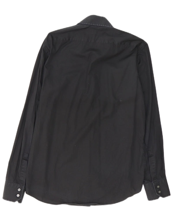Hugo Boss Herre Regular Fit Skjorte Størrelse 39 15 1/2 Medium Sort
