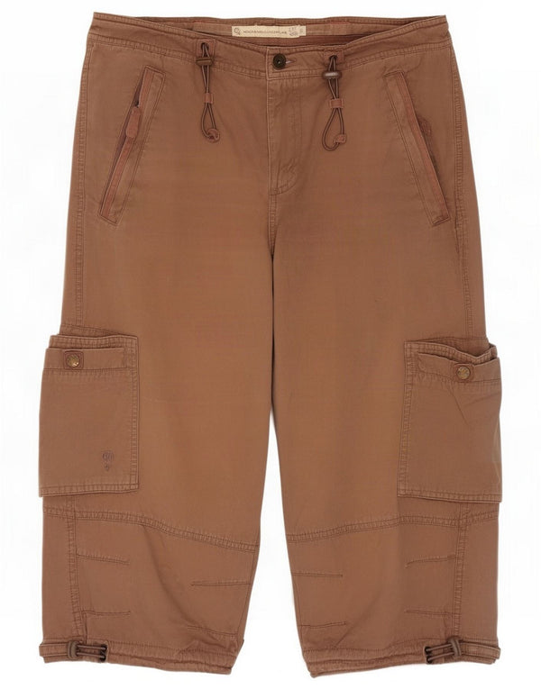 Fat Face Dame Cargo Capri Bukser UK 14 Large W34 L20 Brun Bomuld