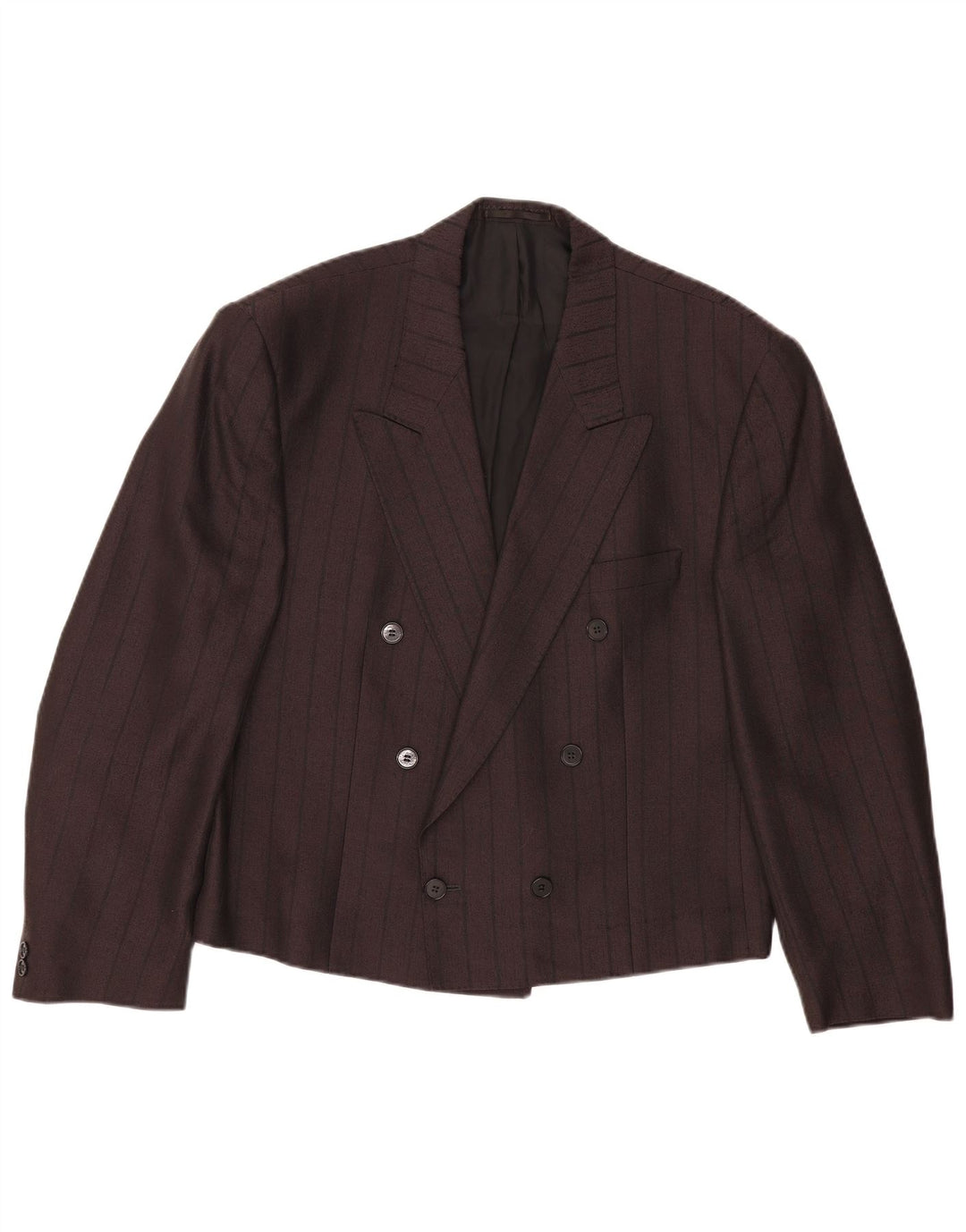 Ferkinghoff Dame Dobbeltradet Blazer Jacket UK 20 2XL Grå Nålestribe