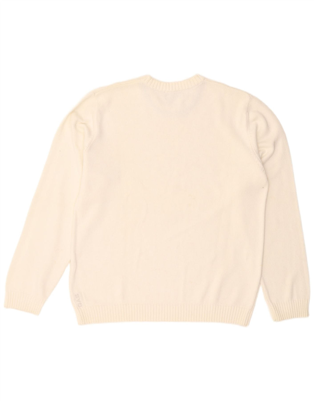 Gas Herre Crew Neck Jumper Sweater 2XL Hvid Bomuld