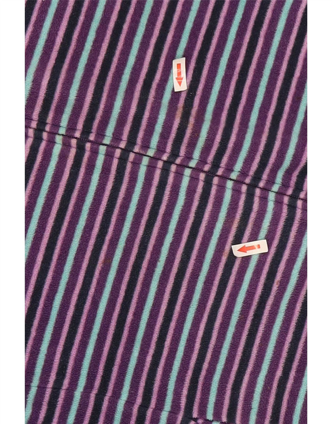 Marks & Spencer Fleecejakke til kvinder UK 22 2XL Lilla stribet polyester