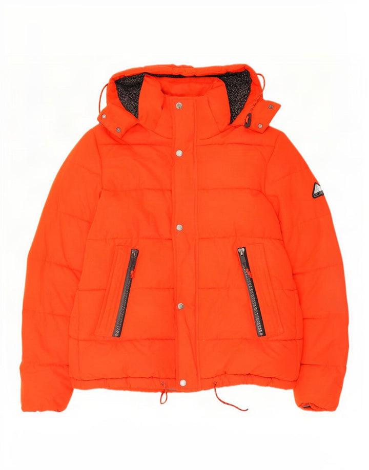 Superdry Polstret hættejakke til mænd UK 38 Medium Orange Polyester