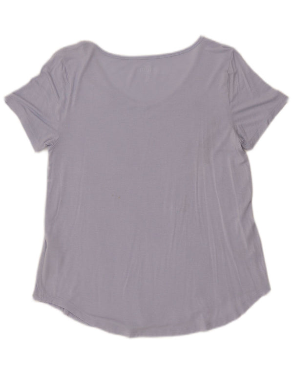 Hollister T-Shirt Top UK 10 Small Blue Viscose