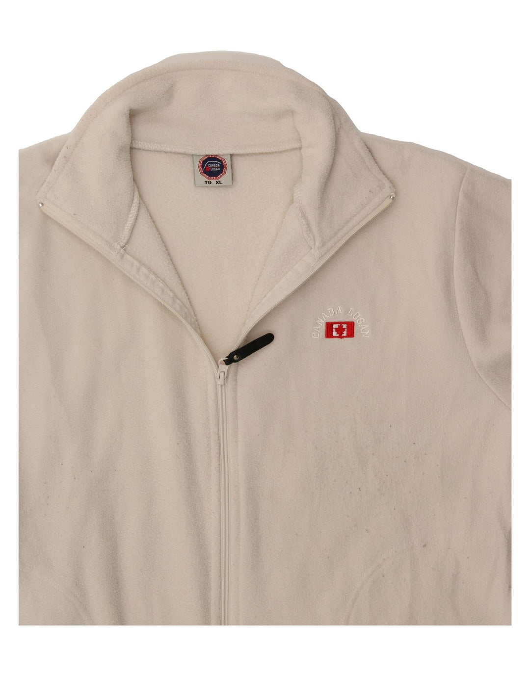 CANADA LOGAN Womens Fleece Jacket UK 18 XL White Polyester Vintage Canada Logan and Second-Hand Canada Logan from Messina Hembry 