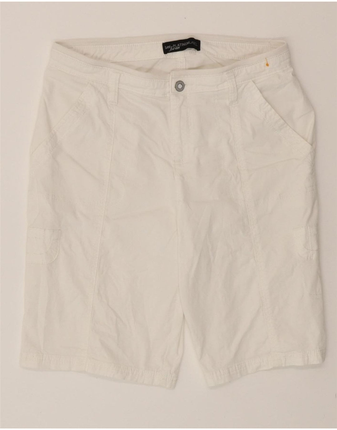 LEE Womens Bermuda Cargo Shorts US 6 Medium W30  White Cotton Vintage Lee and Second-Hand Lee from Messina Hembry 