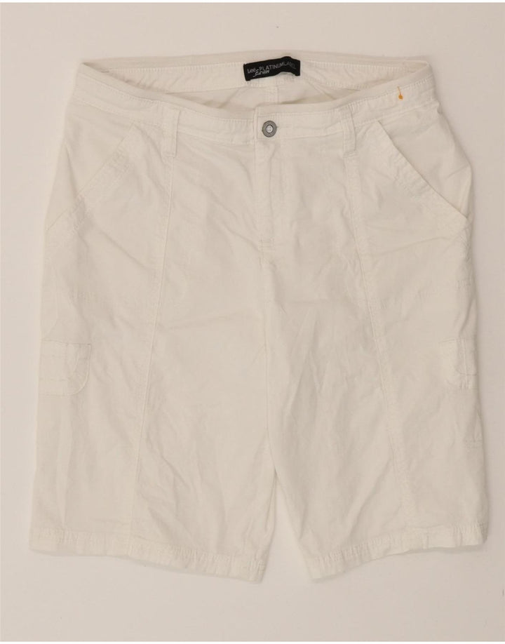 LEE Womens Bermuda Cargo Shorts US 6 Medium W30  White Cotton Vintage Lee and Second-Hand Lee from Messina Hembry 