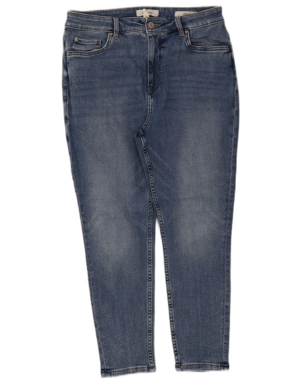 Marks & Spencer Dame Per Una Crop Skinny Jeans UK 14 Large W30 L24 Blå