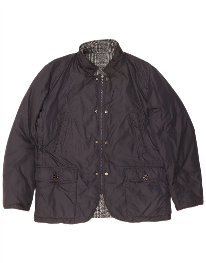 Henry Cottons Herre vendbar polstret jakke UK 42 XL Navy Blue