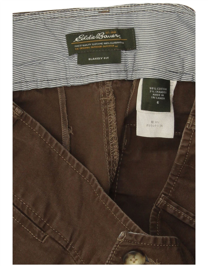 EDDIE BAUER Dame Blakely Fit Chino Shorts US 6 Medium W30 Brun Bomuld