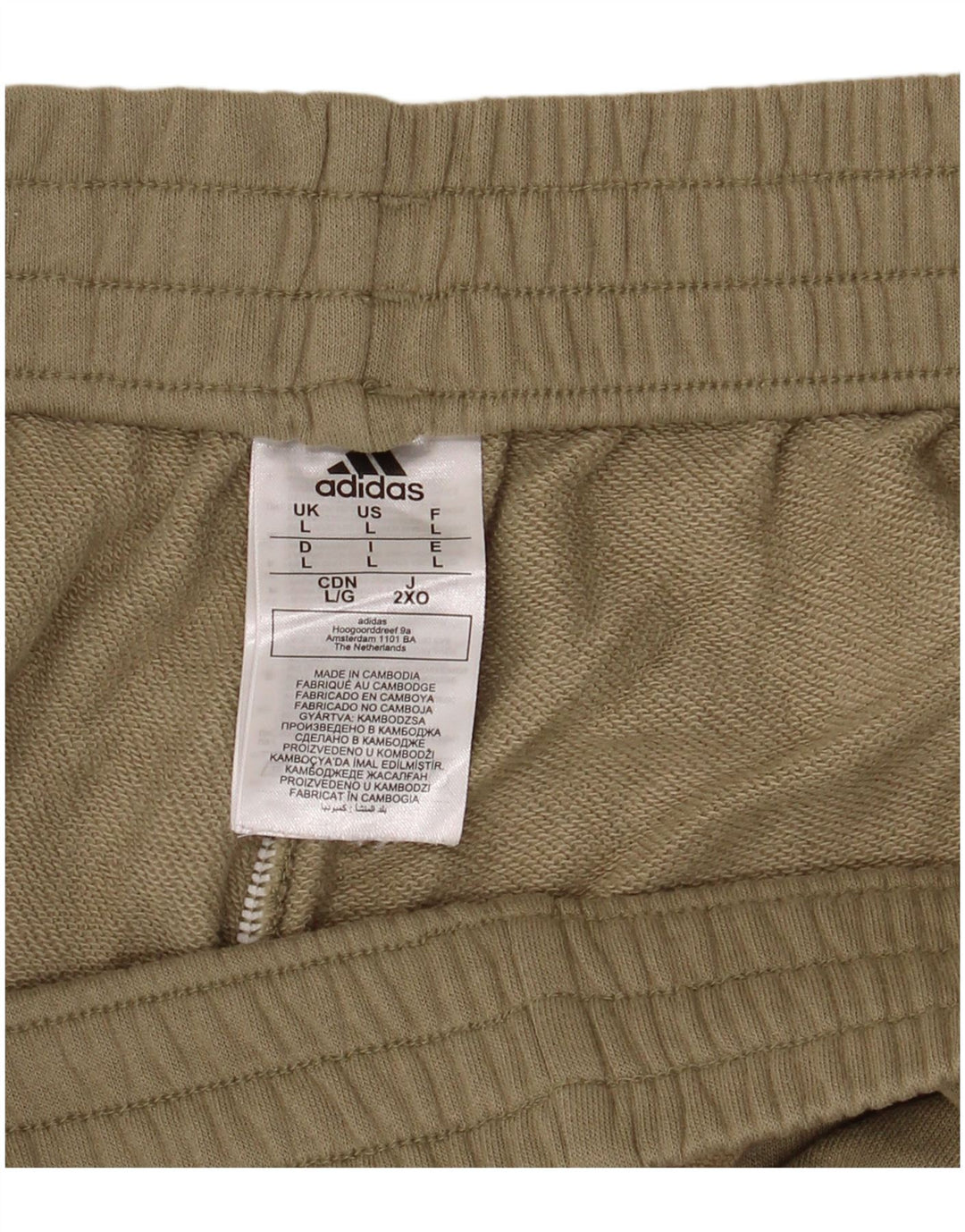 Adidas Herre Sportshorts Large Khaki Bomuld