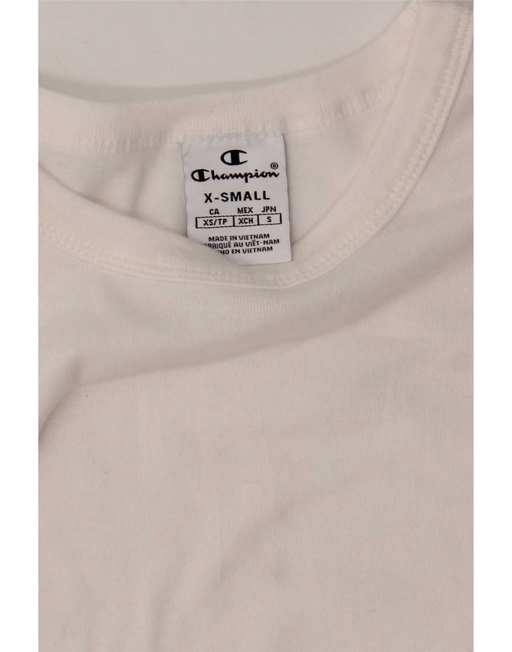 Champion Dame Top Langærmet UK 6 XS Hvid