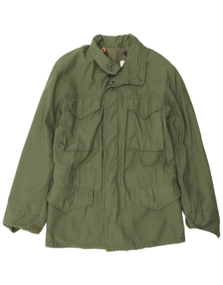 ALPHA INDUSTRIES Herre Utility Jacket UK 36 Small Green Cotton