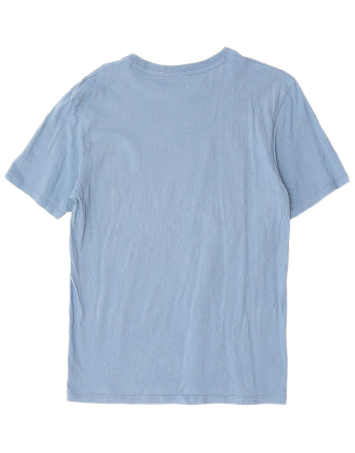 TIMBERLAND Herre Regular Fit grafisk T-shirt top mellemblå bomuld
