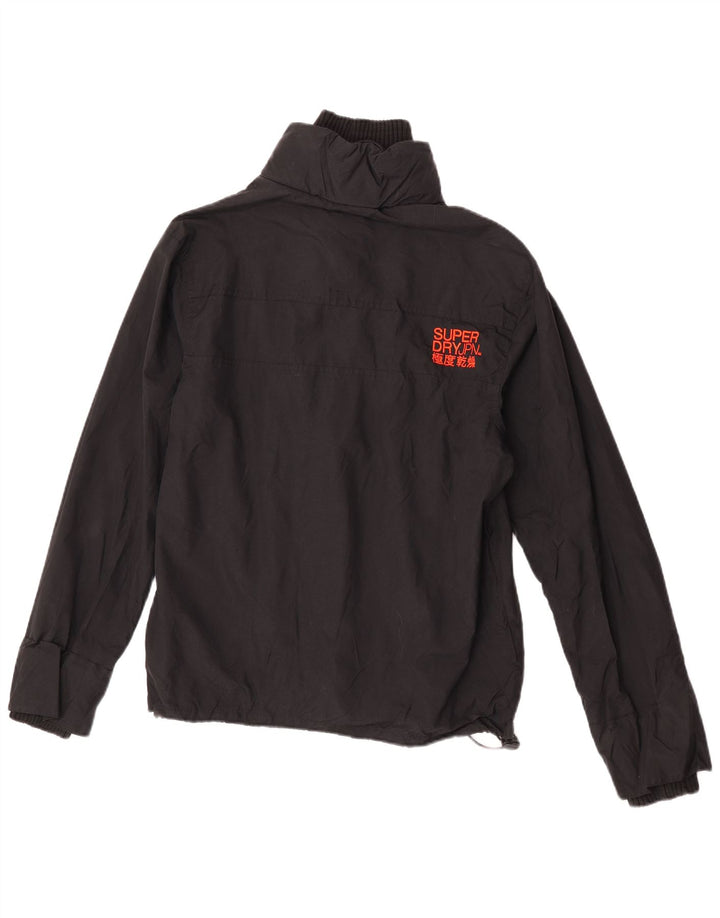 Superdry regnjakke til kvinder UK 16 Stor sort nylon
