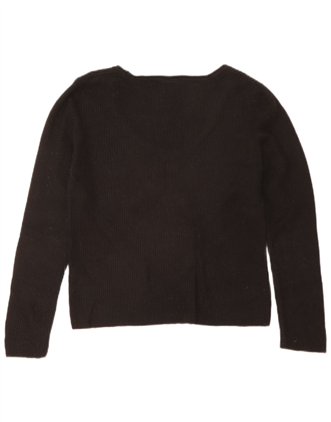 Zara Dame Top Langærmet UK 18 XL Sort Viscose