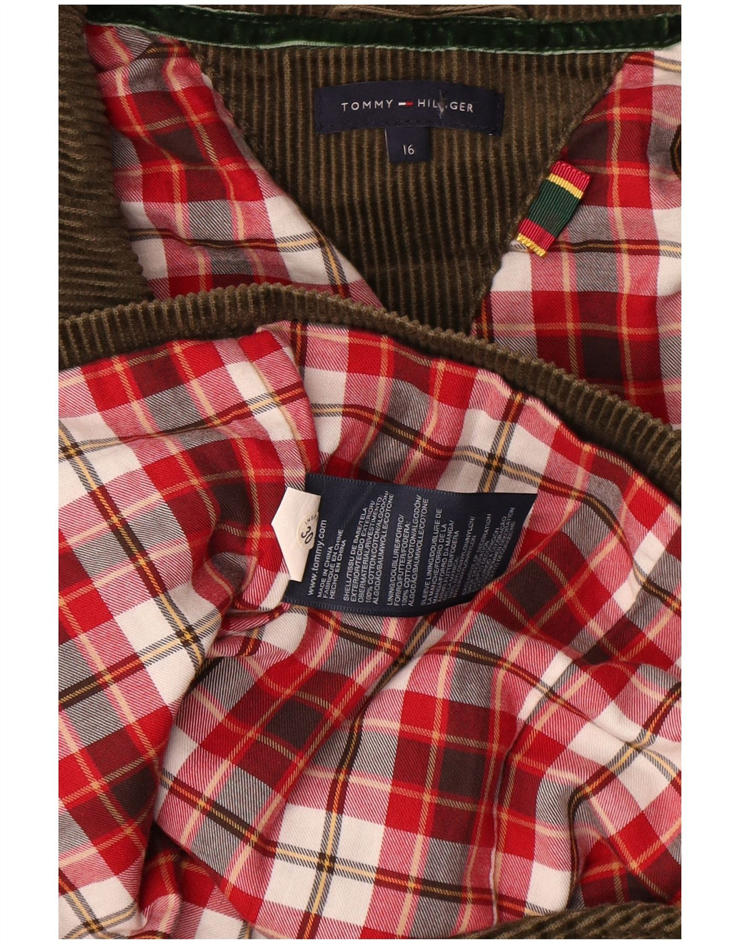 Tommy Hilfiger Boys 2-knaps Corduroy blazerjakke 15-16 år Khaki