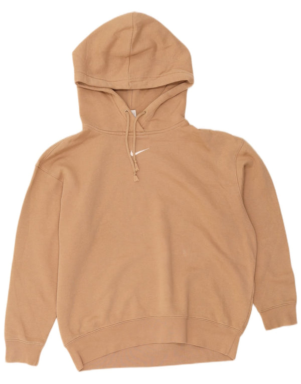 Nike oversized hættetrøjetrøje til kvinder UK 6 XS Beige Bomuld