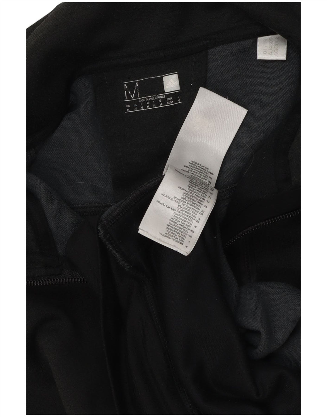 Adidas Hættetrøje med lynlås til mænd mellem sort polyester