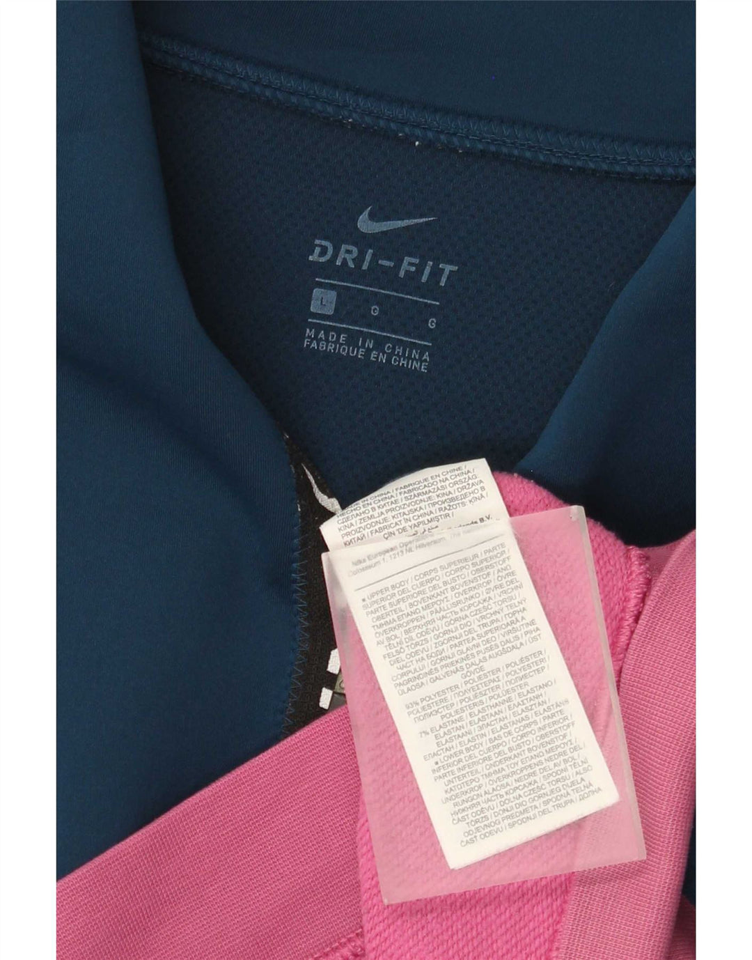 Nike Dame Dri Fit Grafisk Pullover Træningsdragt Top UK 16 Stor Blå