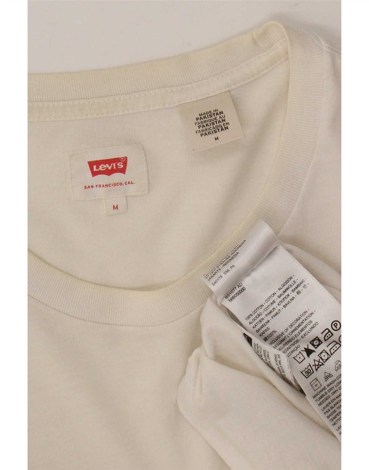 Levi's Herre T-Shirt Top Medium Hvid Bomuld