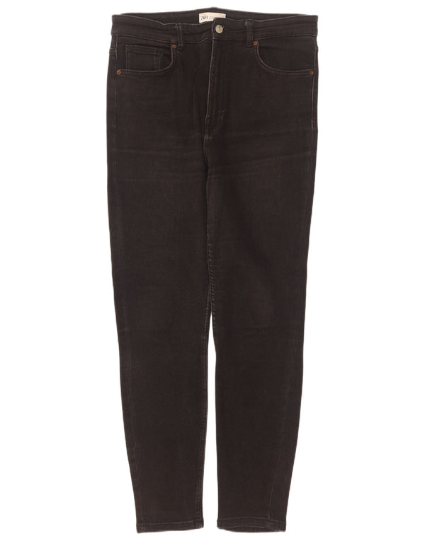 Zara Womens Skinny Jeans EU 44 XL W34 L28 Black Cotton