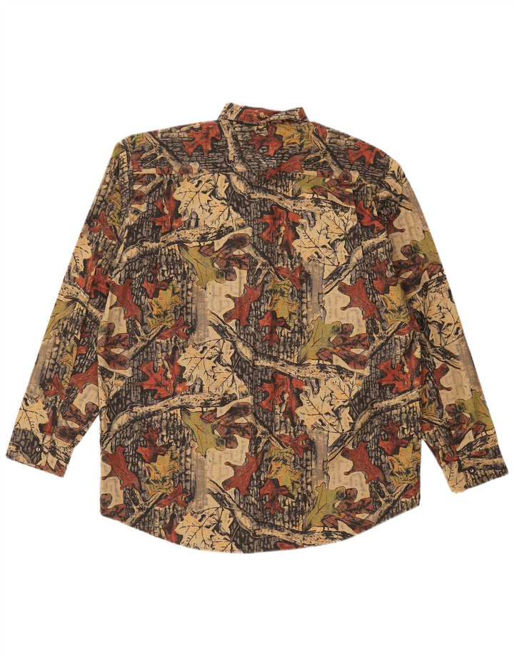 Vintage jagtskjorte til mænd Stor flerfarvet camouflage