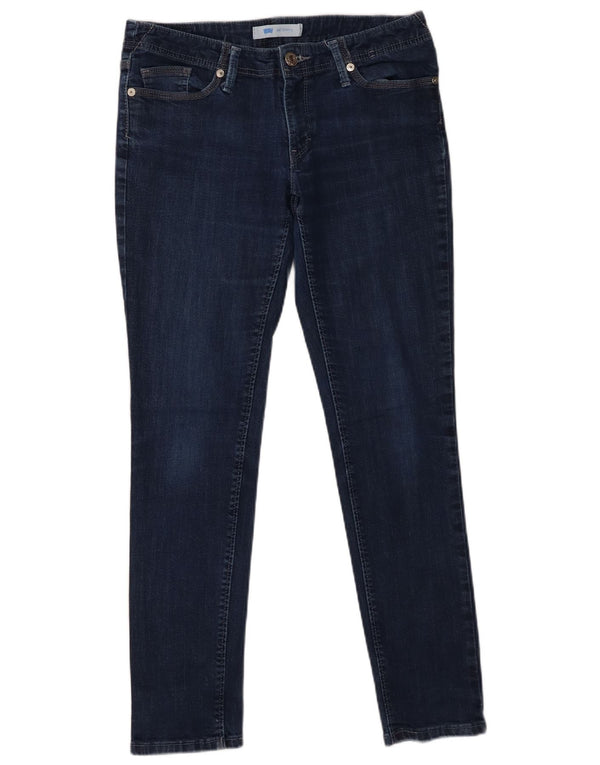 Levi's Womens 524 Skinny Jeans US 11 Large W30 L29 Marineblå Bomuld
